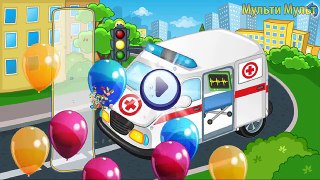 Cars cartoon All Series in a row - Police car,ambulance,Fire trucks - Transport for kids