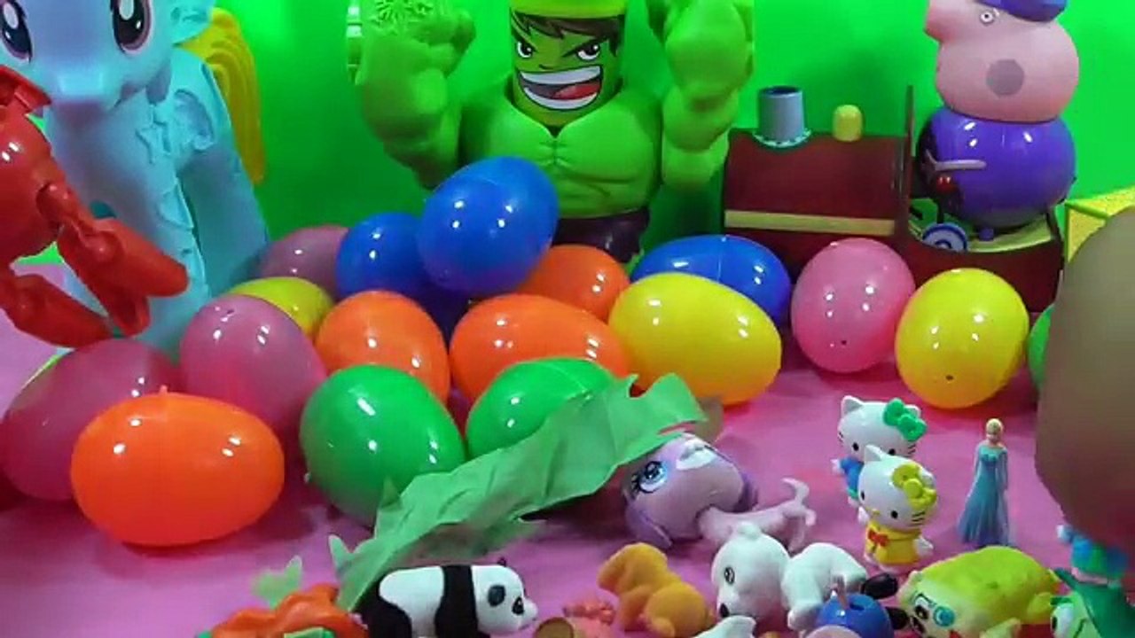 Plastic Surprise Eggs Peppa Pig Train My Little Pony on Surprise Eggs Aventure