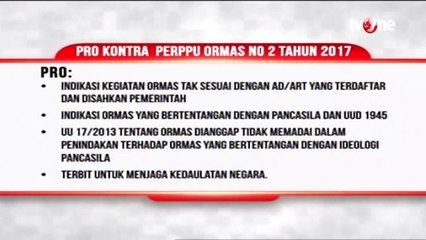 Ini Pro Kontra PERPPU Ormas No 2 Tahun 2017