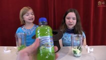 SMOOTHIE CHALLENGE GAME! KIDS GROSS SLIMY GREEN ! How To Candy Babyteeth4