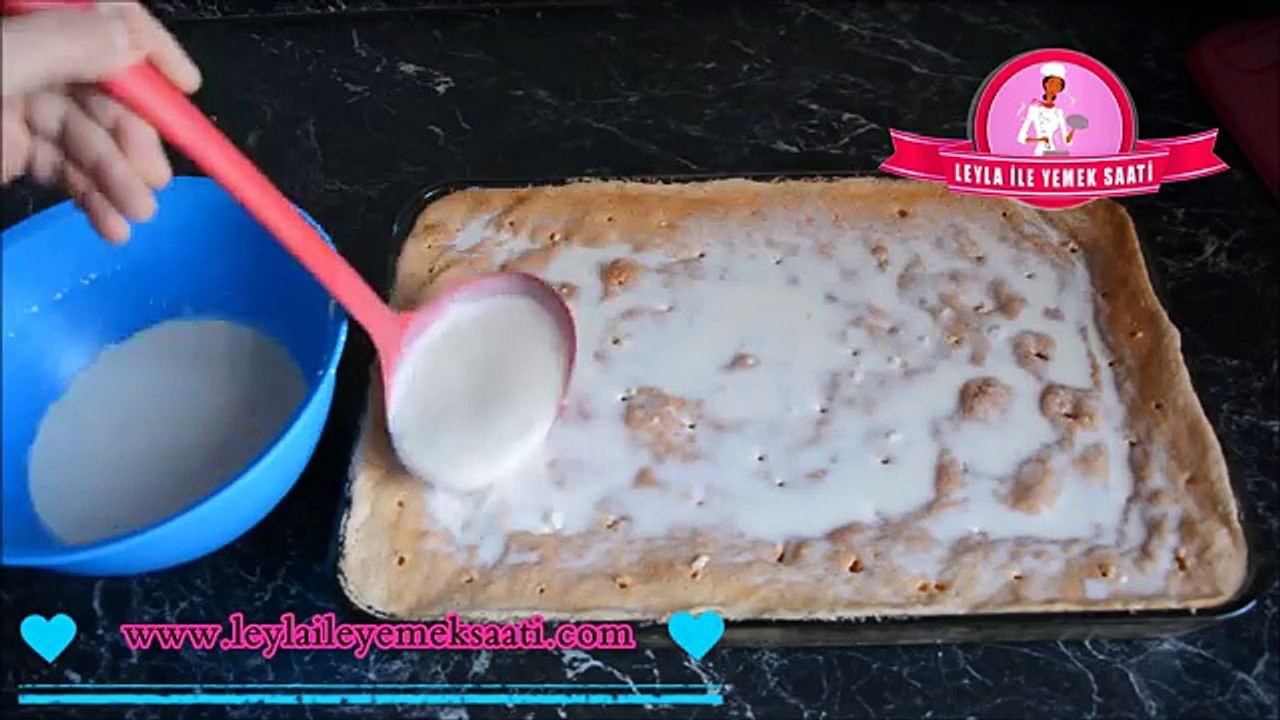 Vişne Soslu Trilece Tarifi - Trilece Tarifi - Tres Leches - Milk Cake - Milchkuchen mit Kirschsoße