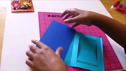 #DIY Art and #craft: #howto make Hidden Message Pop Up Slider Card/ #mothersday card