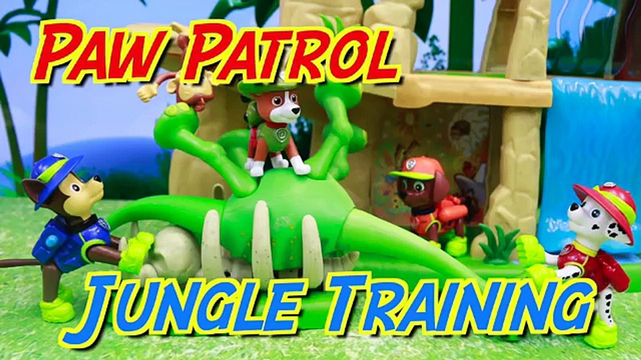 Paw Patrol Jungle Training Rescue The Good Dinosaur Arlo with Tracker and Chase with Marshall