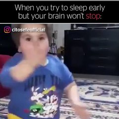When you're trying to get to sleep early but your brain won't stop