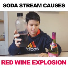 Il détruit le salon de ses parents en essayant de rendre du vin pétillant avec une machine SodaStream
