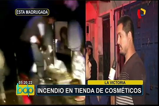 Incendio consume tienda de cosméticos en La Victoria