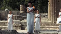 Rehearsal for Olympic torch-lighting ceremony in Athens