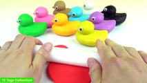 Fun Learning Colours Play Doh Ducks with Butterfly and Fish Molds Candy Surprise Toys for Kids