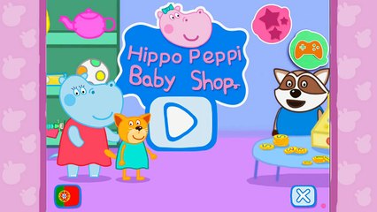 Hippo Peppa - Loja Infantil em Português - jogar com lojas de presentes e fazer compras