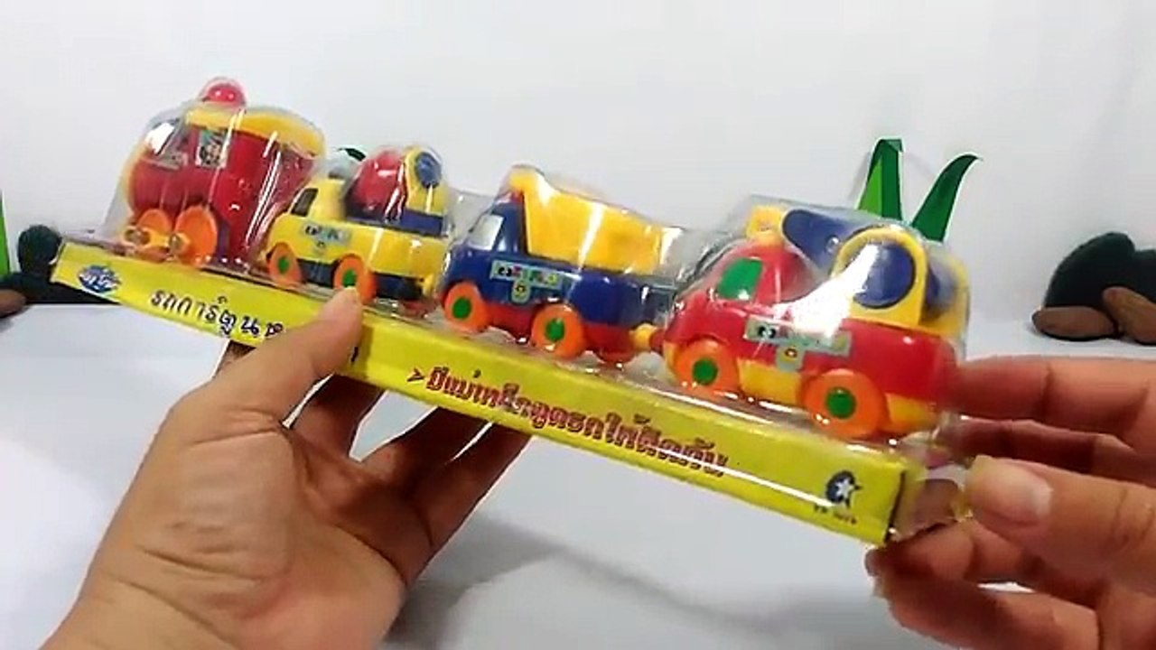 รถไฟหรรษา | รีวิวรถของเล่น | รถโม่ปูน รถบรรทุก รถเครน
