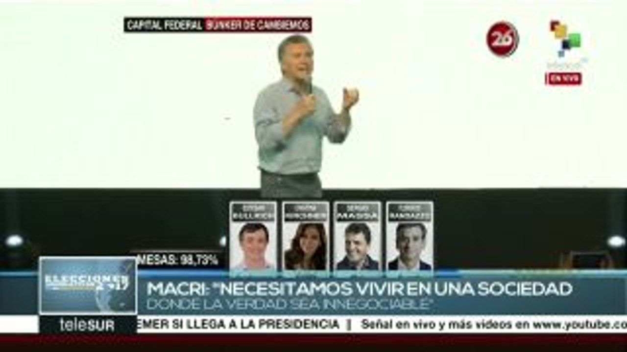 Pdte. Mauricio Macri: Triunfo en legislativas son sólo el principio