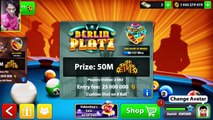 8 Ball Pool- INDIRECT MAX POWER BACK SPIN CHALLENGE [Berlin Platz 50M]