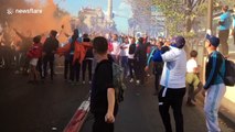 Clashes between Marseille football fans and police