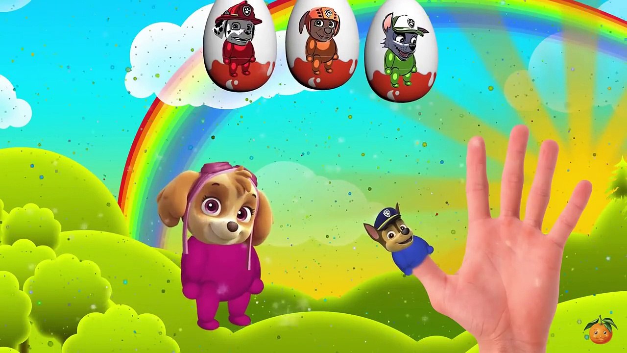 5 little Paw Patrol as Mega Gummy Bear Jumping on the Bed Nursery Rhyme - 5 little Monkeys Cartoons