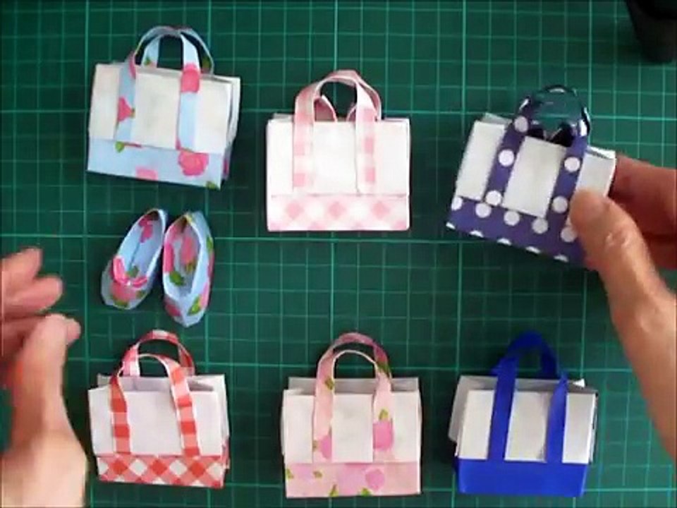 折り紙　トートバック　折り方（niceno1）Origami Tote bag tutorial