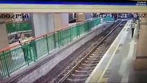 moment 59 year old cleaner is shoved onto train tracks