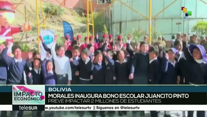 Bolivia: Moraes impulsa bono para evitar deserción escolar temprana