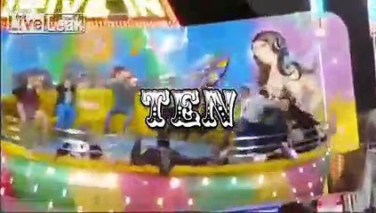 Girl's Jeans Come Off During Amusement Park Ride