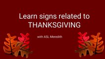 Learn ASL: Sign about Thanksgiving and Black Friday in American Sign Language