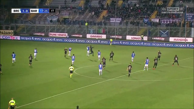 1-0 Andrea Caracciolo Goal Italy Serie B - 23.10.2017 Brescia Calcio 1-0 FC Bari 1908
