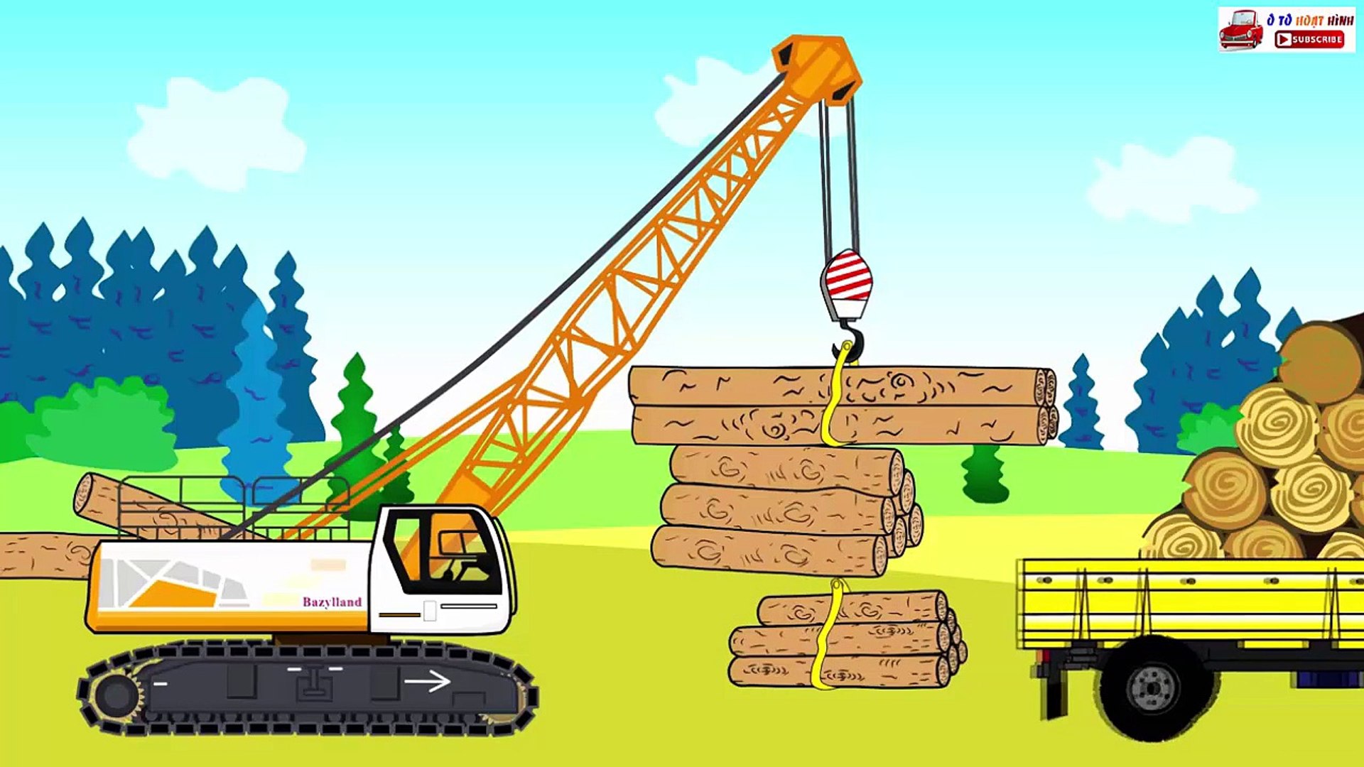 Lắp ráp ô tô hoạt hình cho bé - Lắp ráp xe cẩu hoạt hình – Видео Dailymotion