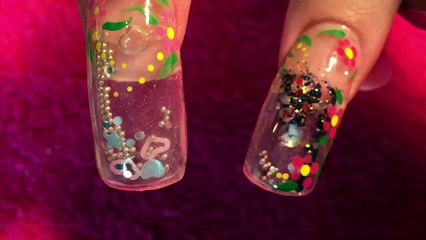 Acrylic Nails how to aquarium nail