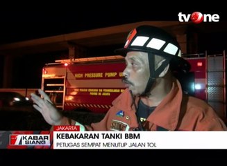 Truk Tangki BBM Terbakar di Tol Jagorawi