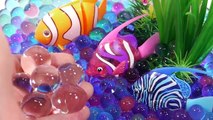 DIY Orbeez Slime Gold Kinetic Sand Beach, Real Robotic Fish Aquarium Toy