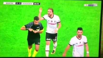 Beşiktaşlı Caner Erkin'in Hakeme Ettiği Küfürler Kamereya Yansıdı