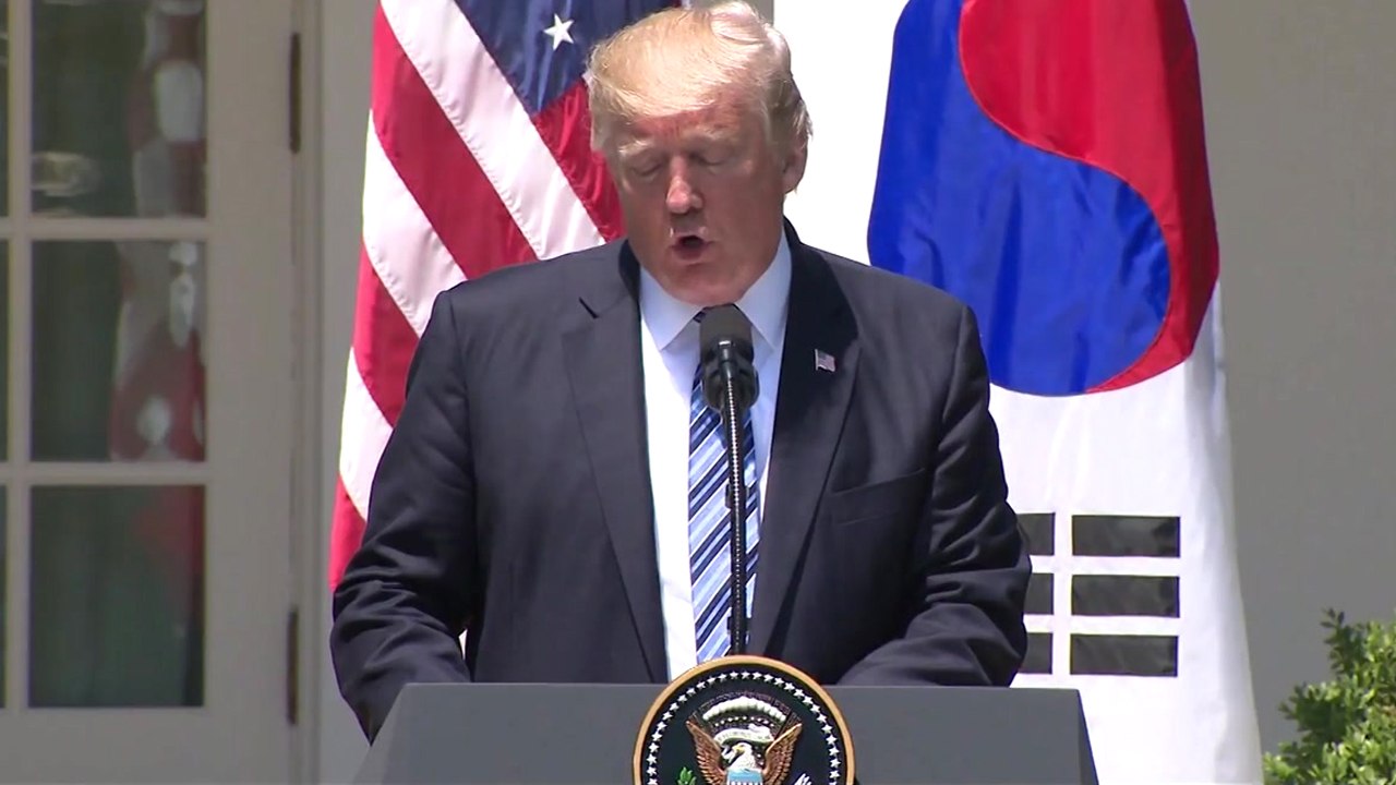 백악관 "트럼프, 北 평화적 해결 추구...韓에서만 국회연설" / YTN