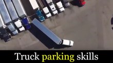 Estaciona Camião De Modo Incrível ! Truck Driver Backs Up His Trailer To Park