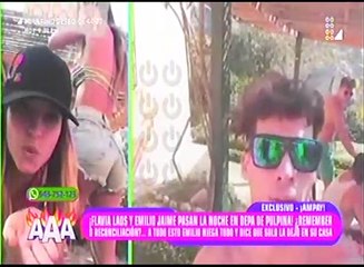 Emilio Jaime pasó la noche en el departamento de Flavia Laos