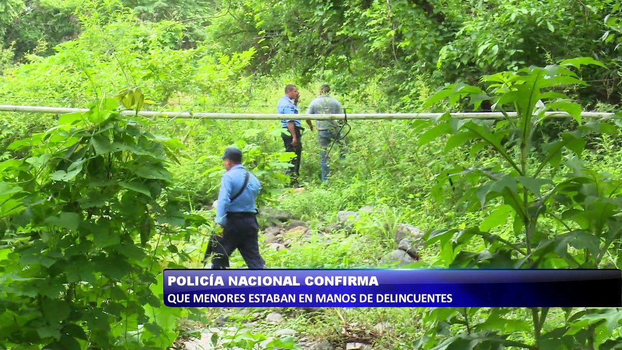 Policía Nacional confirma que menores estaban en manos de delincuentes