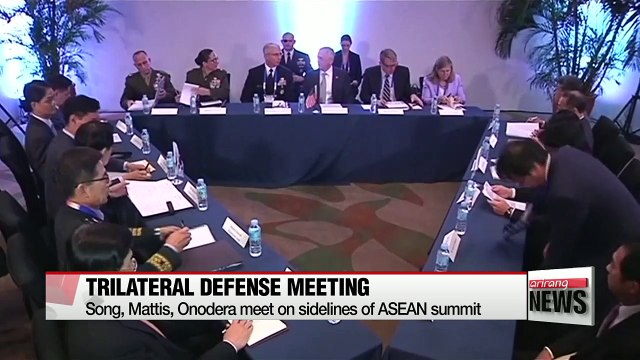 Defense chiefs of South Korea, U.S., Japan agree on further cooperation against North Korea