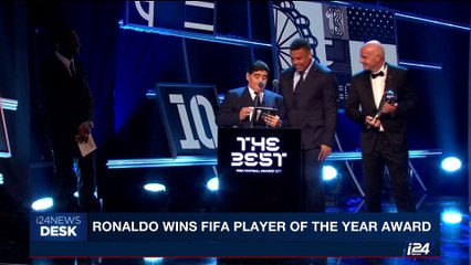 i24NEWS DESK | Ronaldo wins FIFA player of the year award | Monday, October 23rd 2017