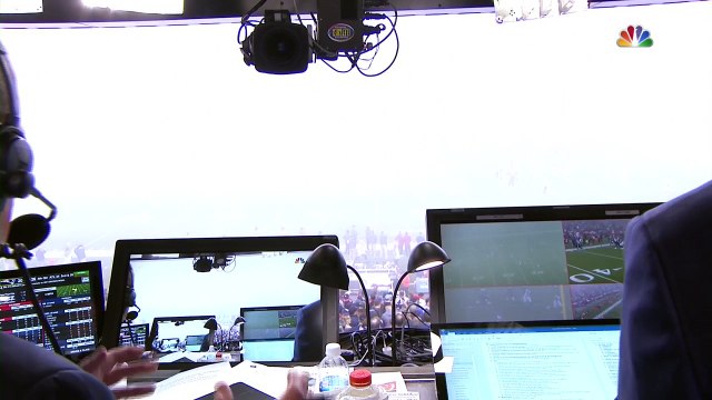 This was Al Michaels and Cris Collinsworth's view from broadcast booth