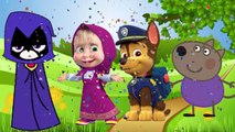 Wrong Heads Paw Patrol Teen Titans Masha Peppa Pig Finger Family Song Nursery Rhymees Learn Colors