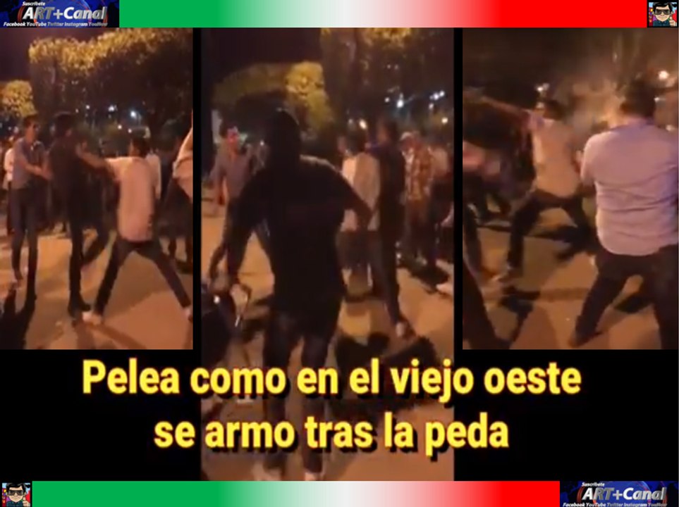 Pelea como en el viejo oeste se armo la campal