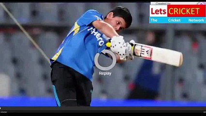 Tendulkar's son Arjun Hitting six in wankhede stadium