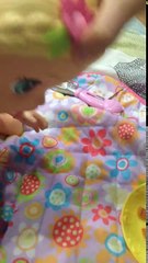 Baby Alive has the FLU - BARFS and POOPS and gets a shot!