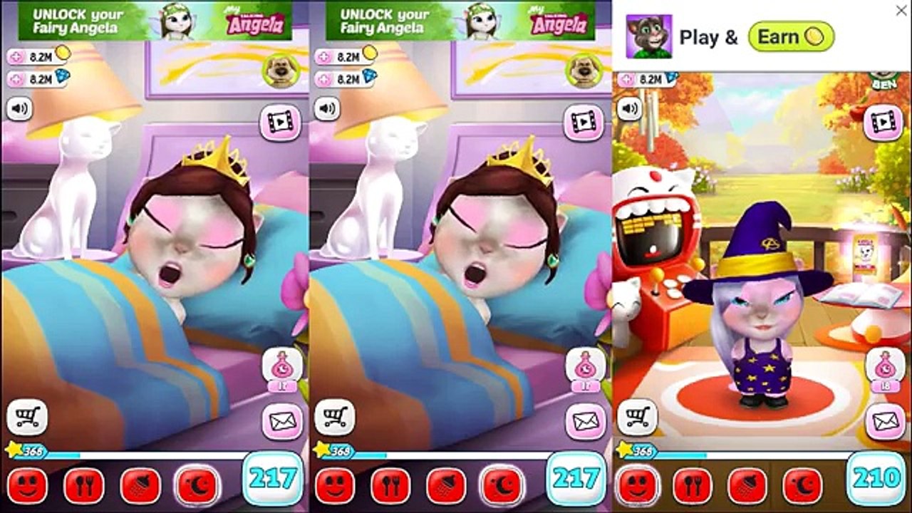 Vs My Talking ANGELA, Gold Run outfit Vs Queen/Gameplay make for kid #65