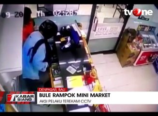 Bule Rampok Minimarket di Bali Terekam CCTV