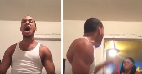 Roid Raging Dude Gets Beat Down By His Mommy
