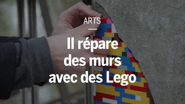 Un artiste allemand répare des murs du monde entier avec des Lego colorés