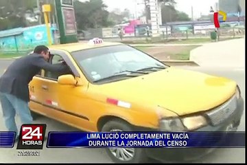 Lima lució completamente vacía durante la jornada del Censo