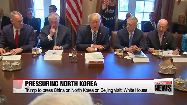 Trump to press China on North Korea on Beijing visit: White House