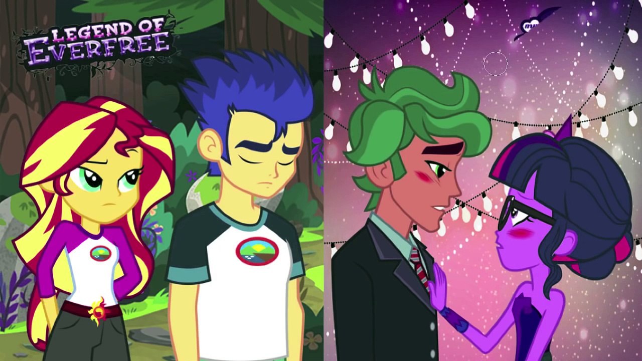 MLP Equestria Girls Twilight Sparkle Flash Sentry Kiss Coloring Book Pages Coloring Videos For Kids