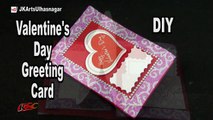 Valentines Greeting Card for Scrapbook | How to make | JK Arts 981