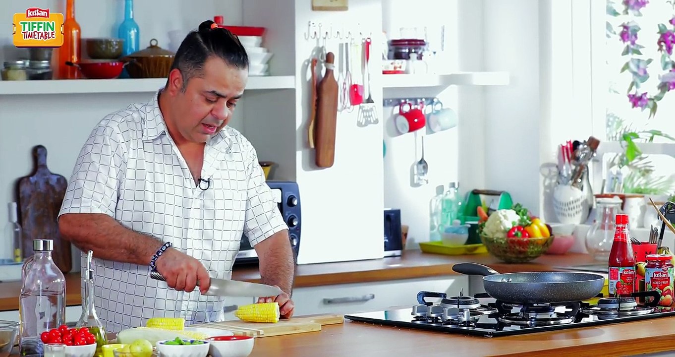 Tasty Corn - Chatpata Bhutta - चटपटा भुट्टा - Corn by Vicky Ratnani - Tiffin Recipes for kids