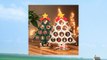 Pixnor Xmas Dekoration DIYWeihnachtsbaum mit Miniatur Holz Ornamente Weihnachten Tisch